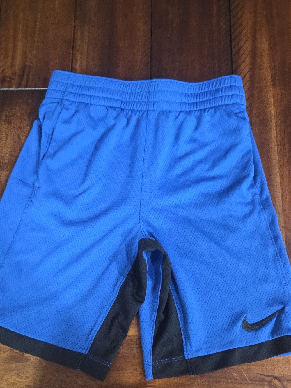Nike Blue Boys' Mesh Athletic Shorts with Black Accents